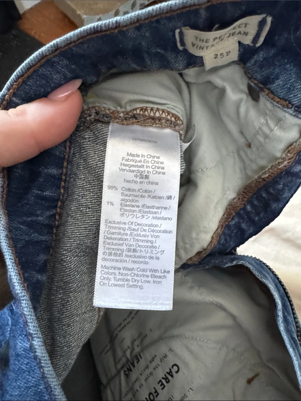 Madewell The Perfect Vintage Jean Straight Fit Blue Denim Jeans 25P